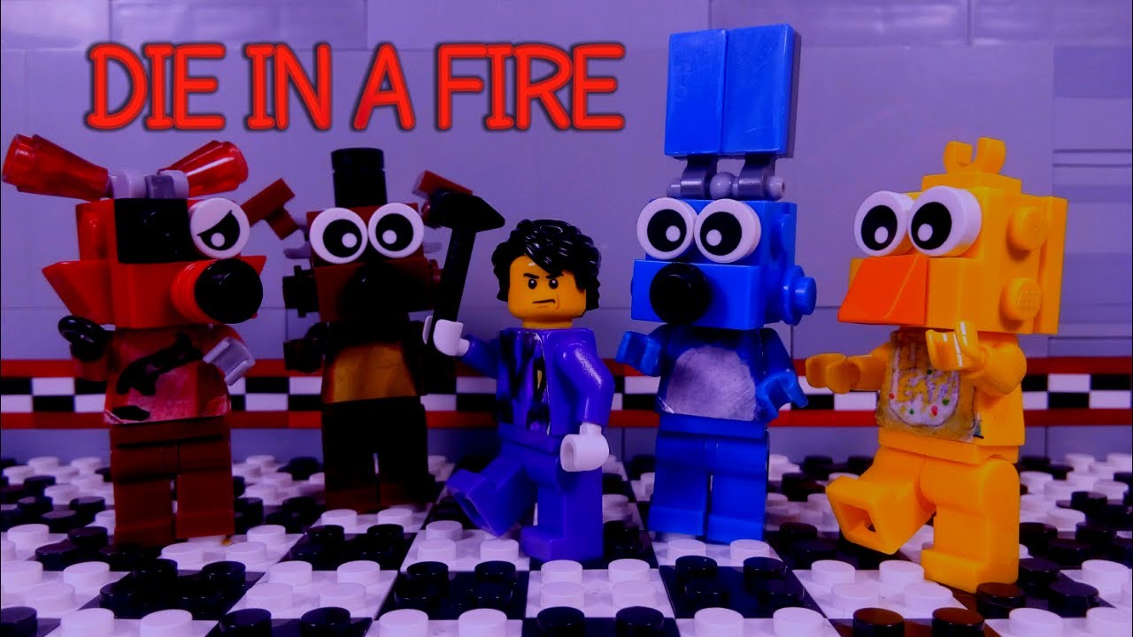 FNAF DIE IN A FIRE (by The Living Tombstone) на русском! с исполнением Windy 31! (лего анимация)