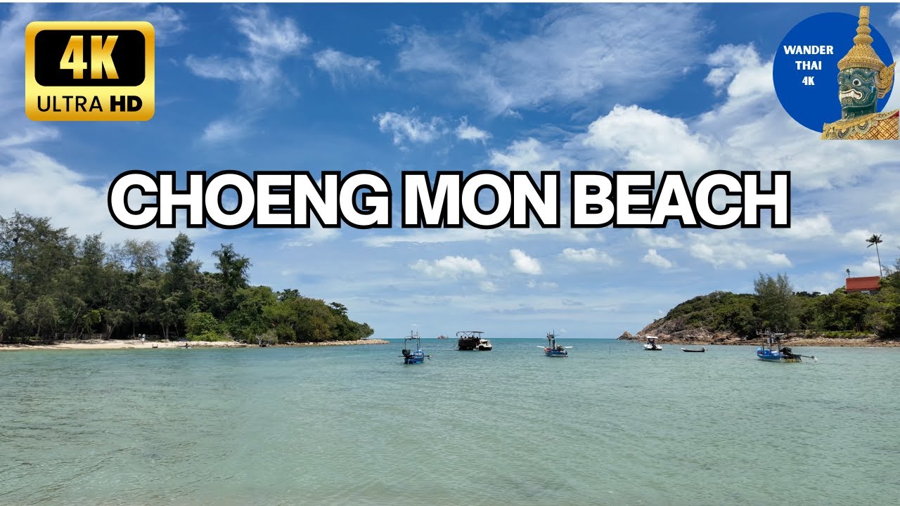 Walking on Choeng Mon Beach, Koh Samui, Thailand | 4K