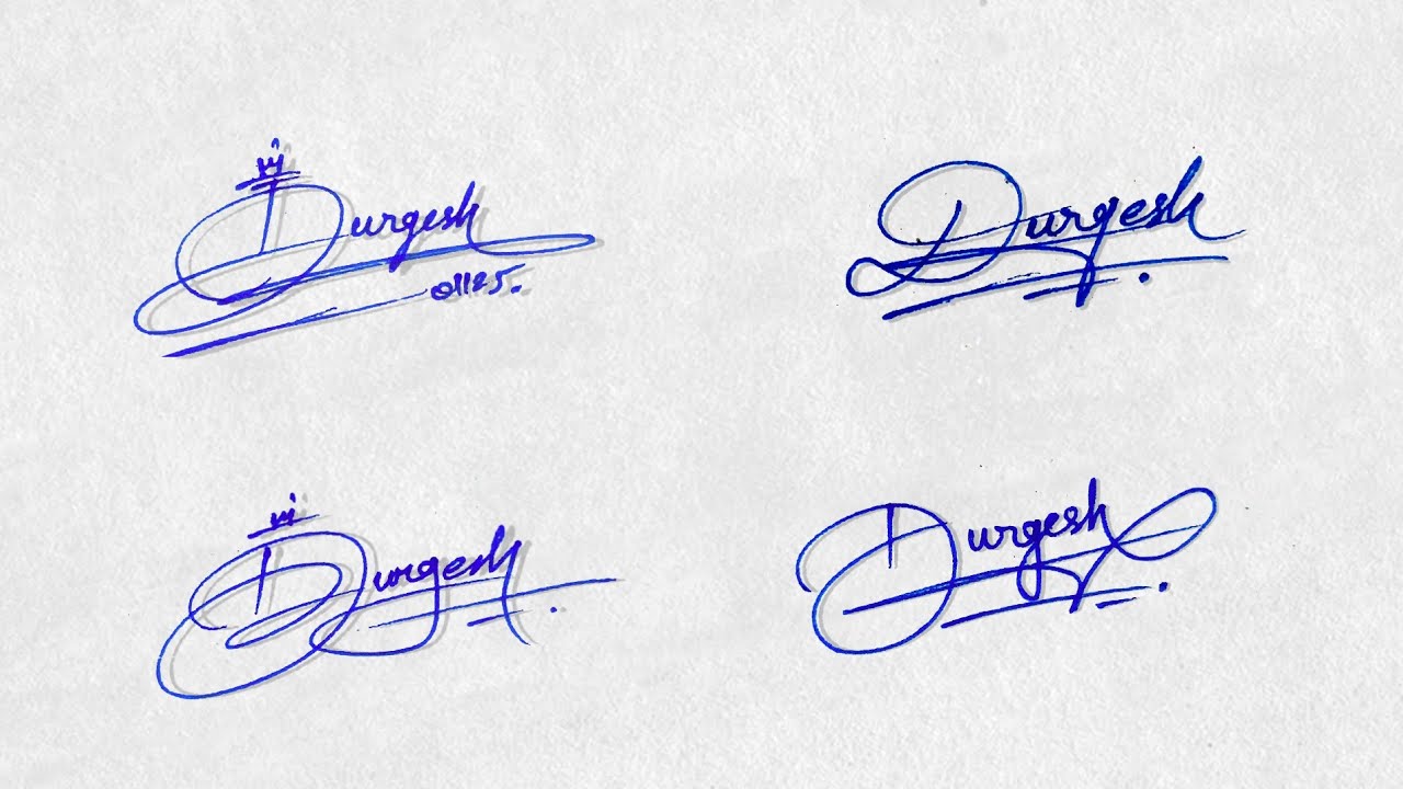✅ Stylish D Signature for Durgesh &ndash; Easy & Unique 🔥