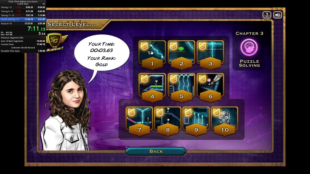 Sarah Jane Academy - Low% Keys - 31 Keys in 14:07
