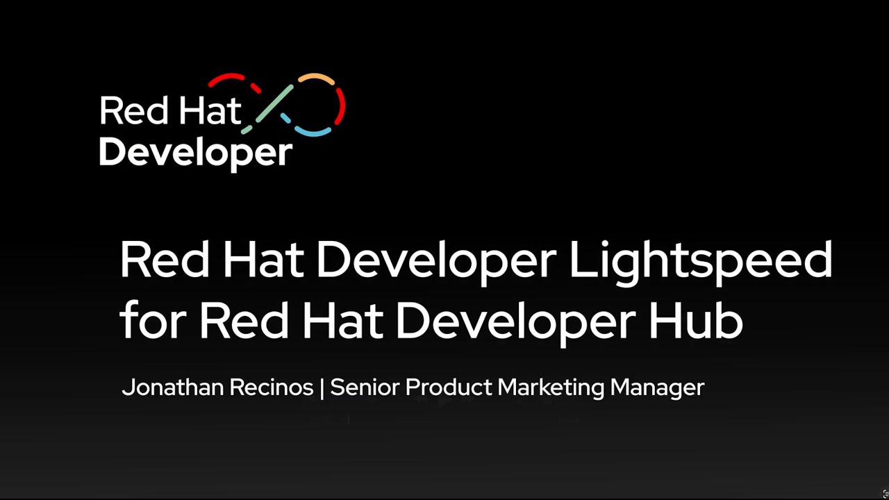 Red Hat Developer Lightspeed for Red Hat Developer Hub