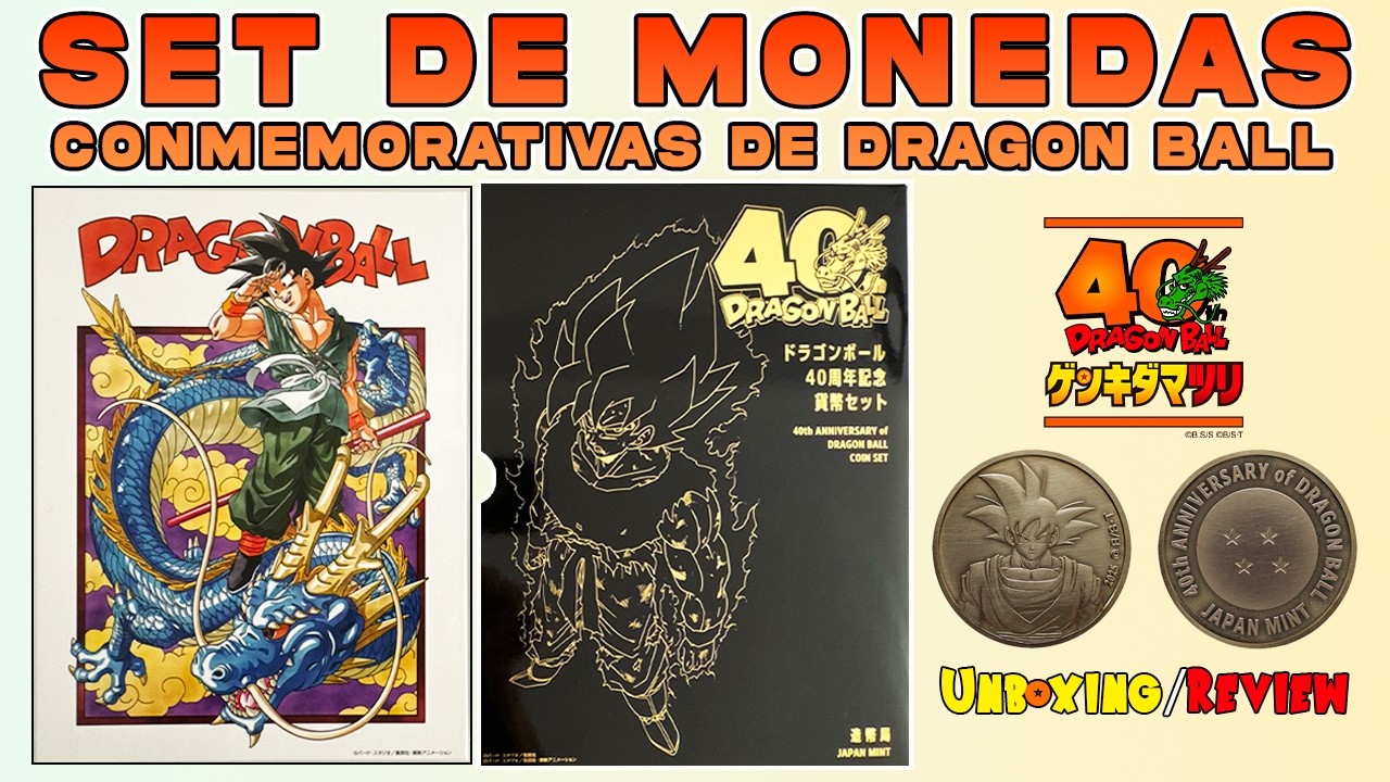 ¡Las Monedas Oficiales de Dragon Ball por su 40º Aniversario! - Coin Set 🪙🐉 #dragonball #goku