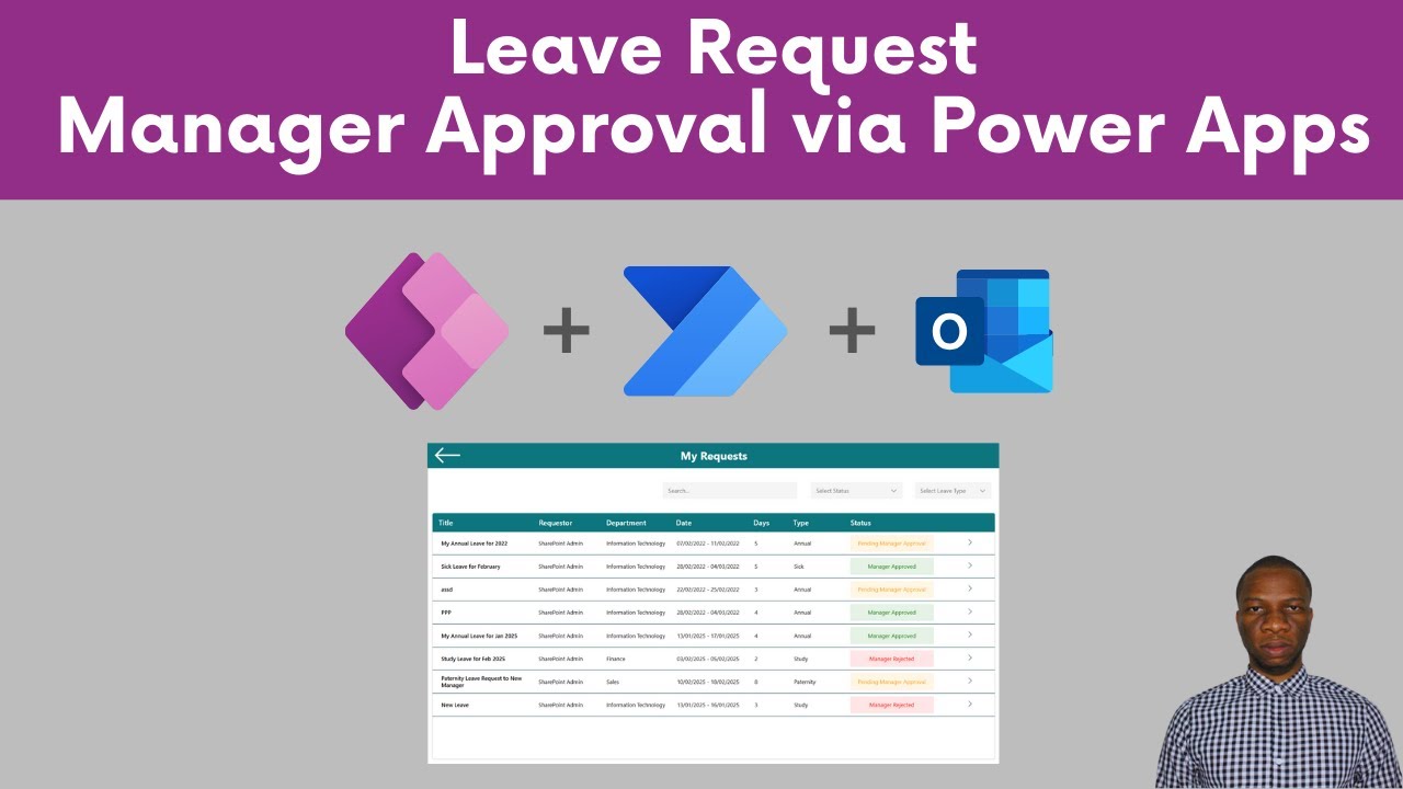 Building a Leave Request App from scratch with Power Apps & Power Automate Part 4 - In-app Approval