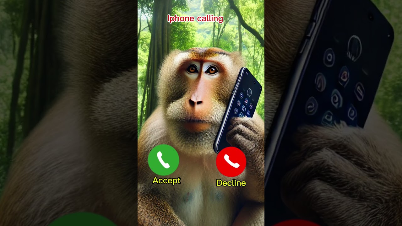 #iphone #calling #reels #ringtone #monkey #shorts