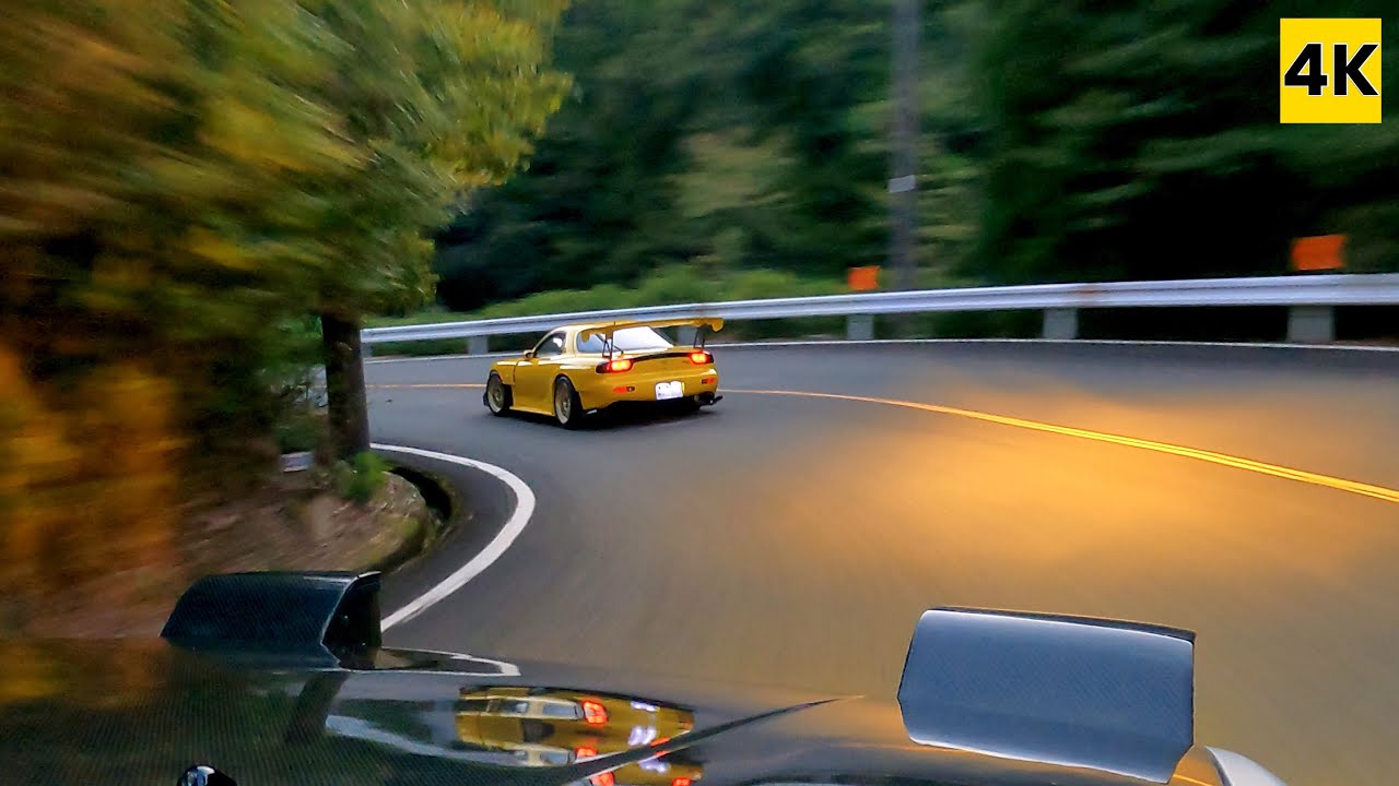 未公開版［AE86 4K ASMR］三つ巴!? ハチロクvsFDvsハチロク!! 【頭文字D 峠ドライブ】