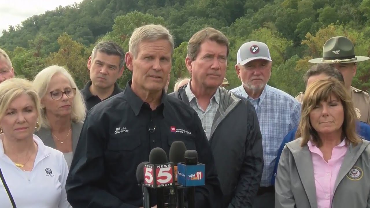 Gov. Lee, lawmakers speak in Carter County while touring flood damage