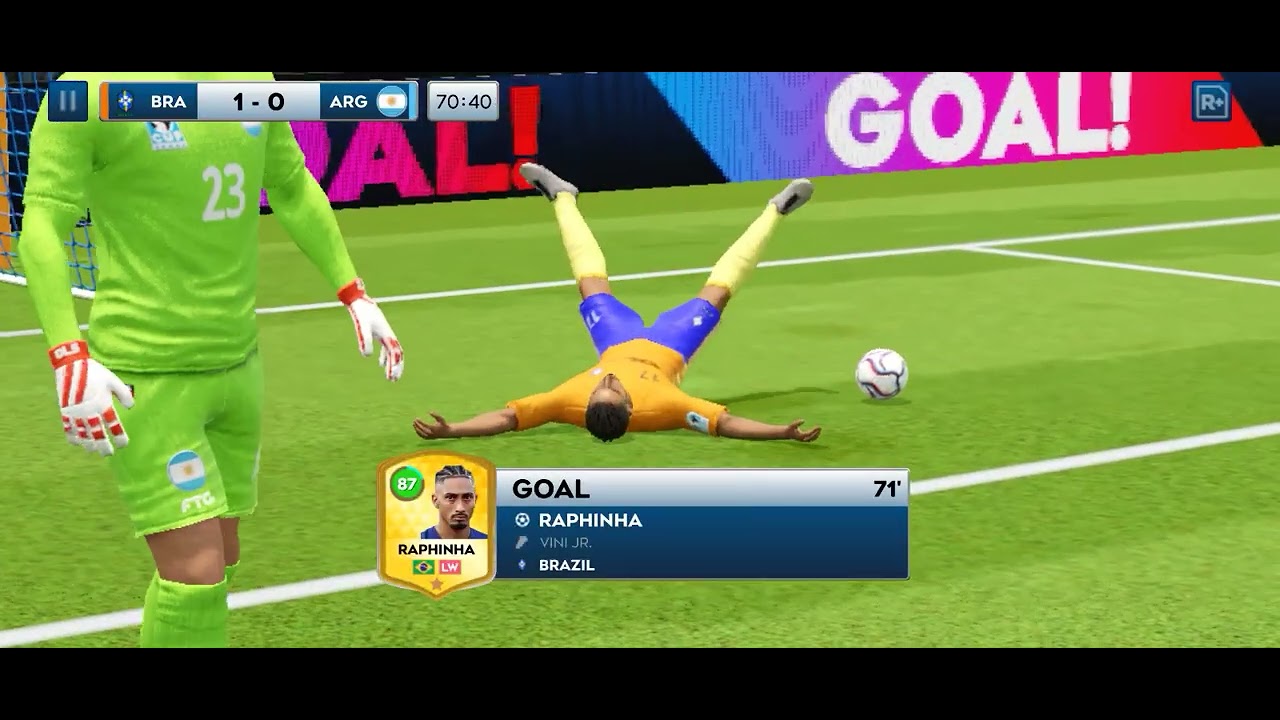 Brazil Vs Argentina. Dream league soccer gameplay 2026.