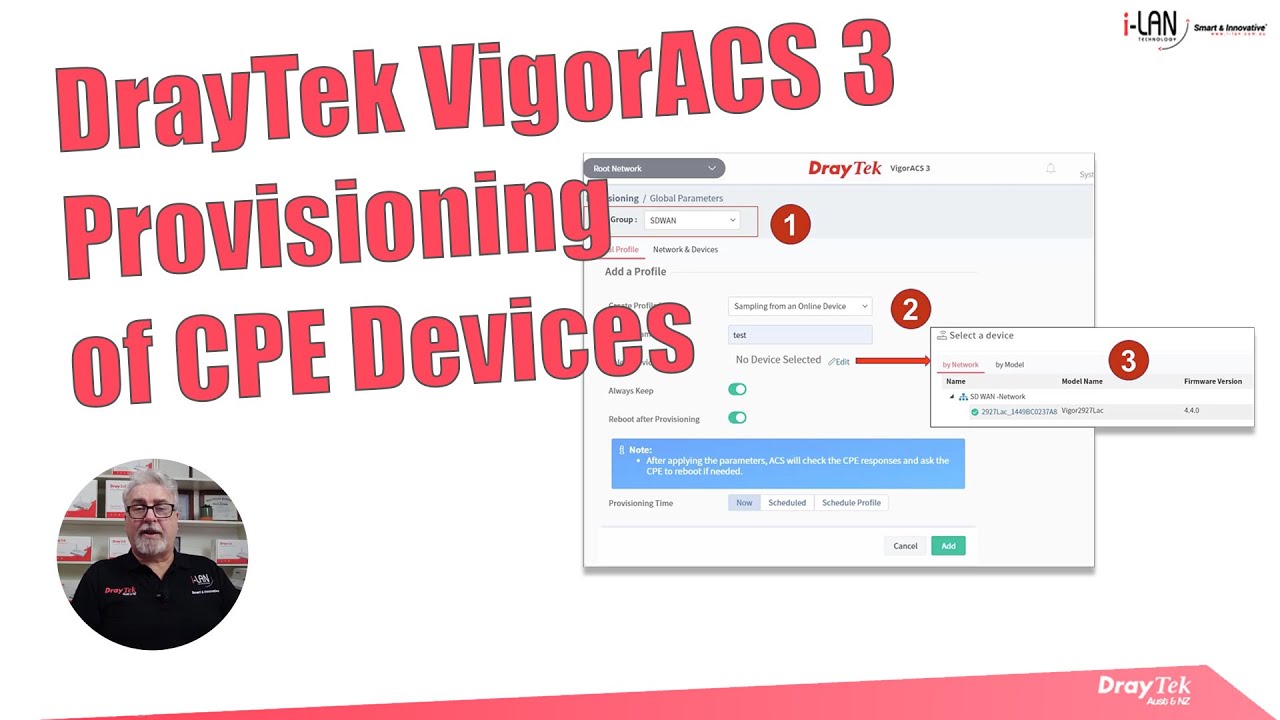 Webinar - DrayTek VigorACS 3 - Provisioning of CPE Devices