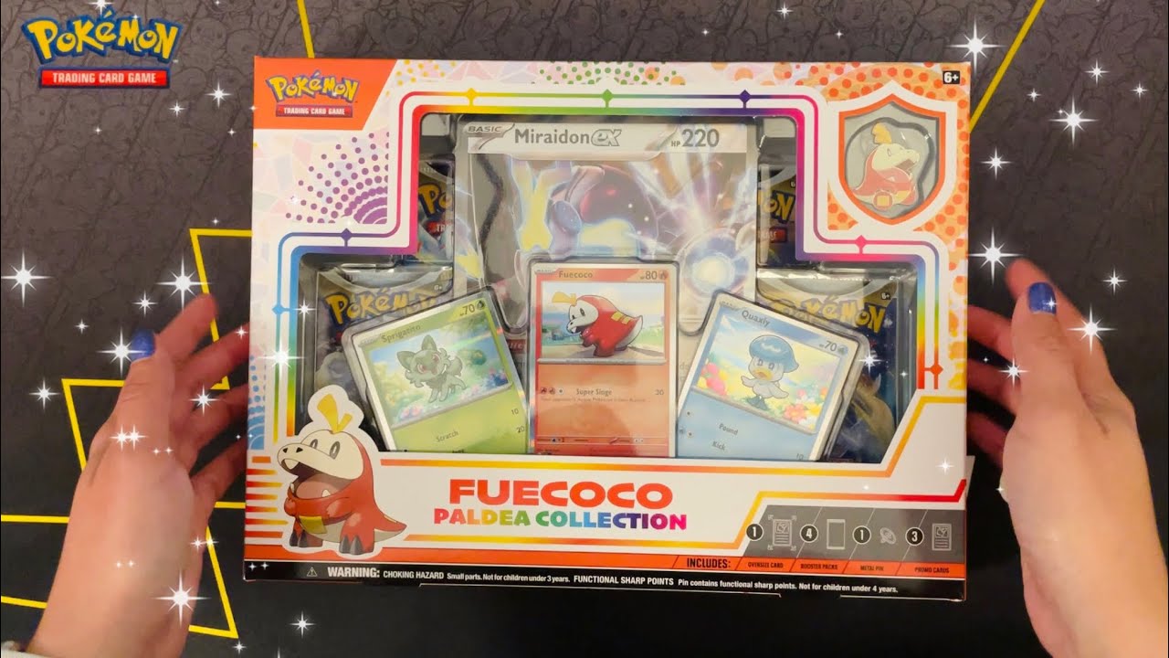 ASMR Opening Fuecoco Paldea Collection Box (Soft-Spoken)
