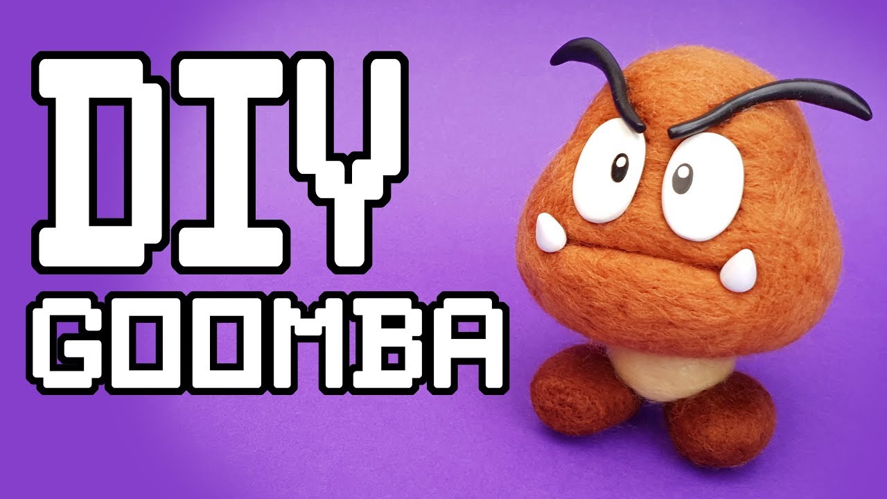 Super Mario : Goomba Needlefelt DIY Tutorial