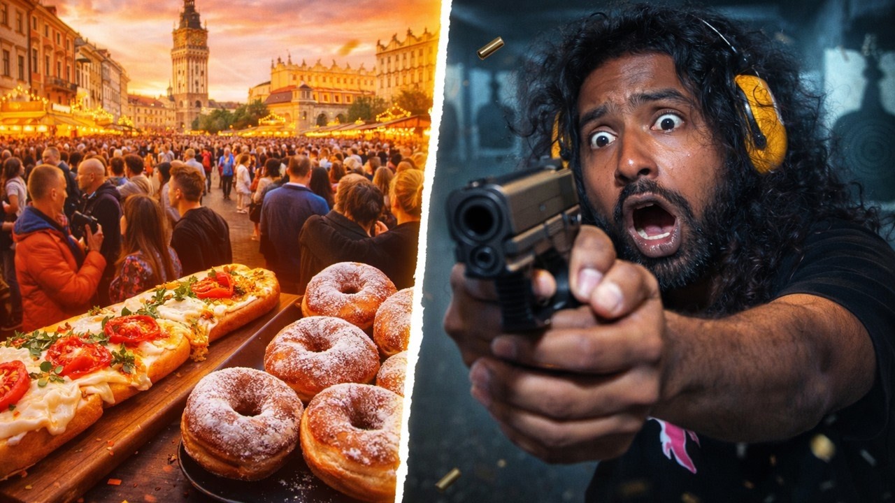 On est partis faire la fête… on a fini avec des armes à feu en Pologne 😳🇵🇱