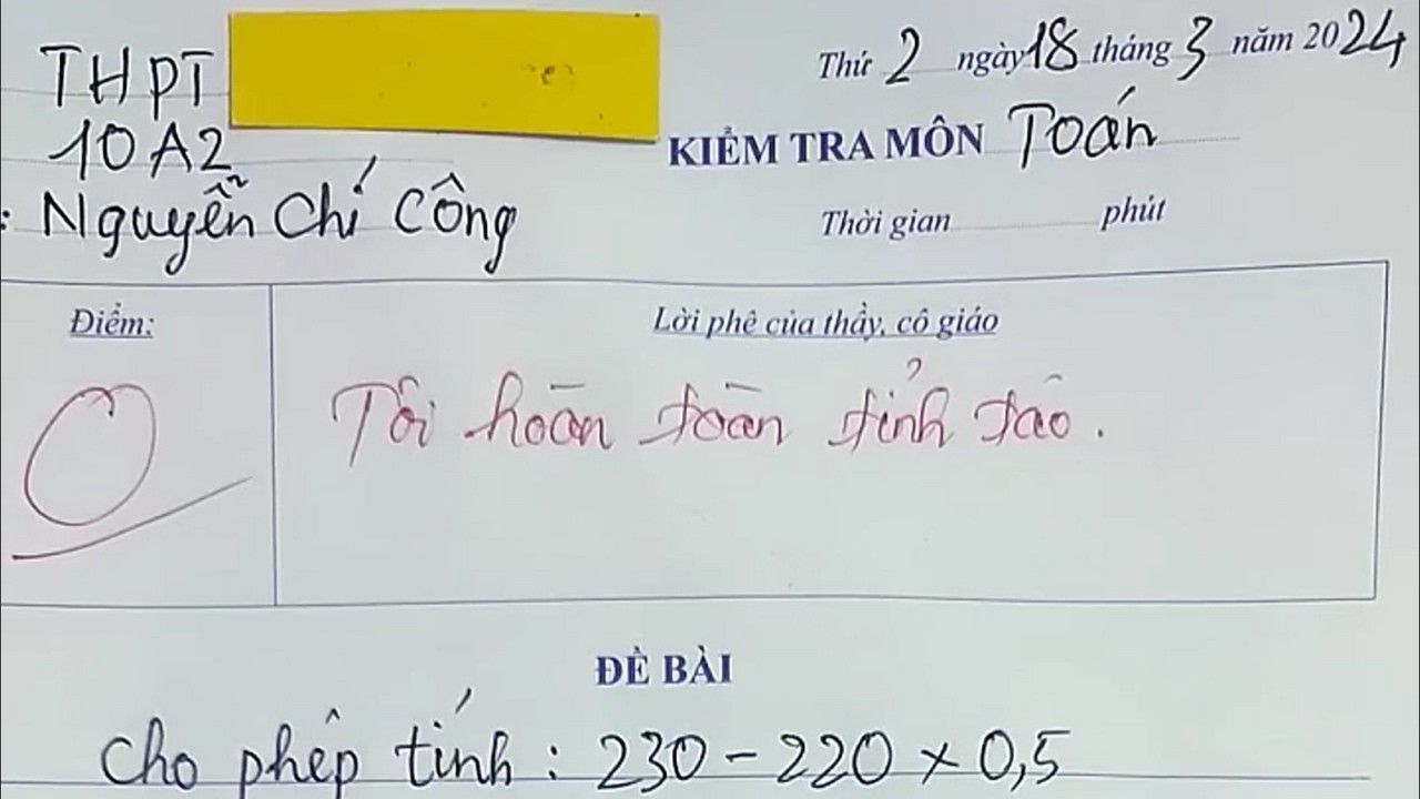 Top 10 Bài Kiểm Tra Bá Đạo - Cười Tung Chảo | Tập 16