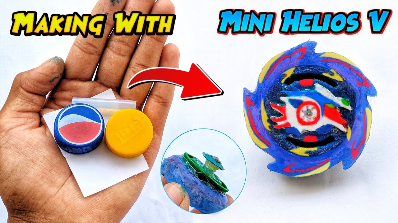 How to Make Mini Helios Volcano Beyblade 🌊| With Simple Things