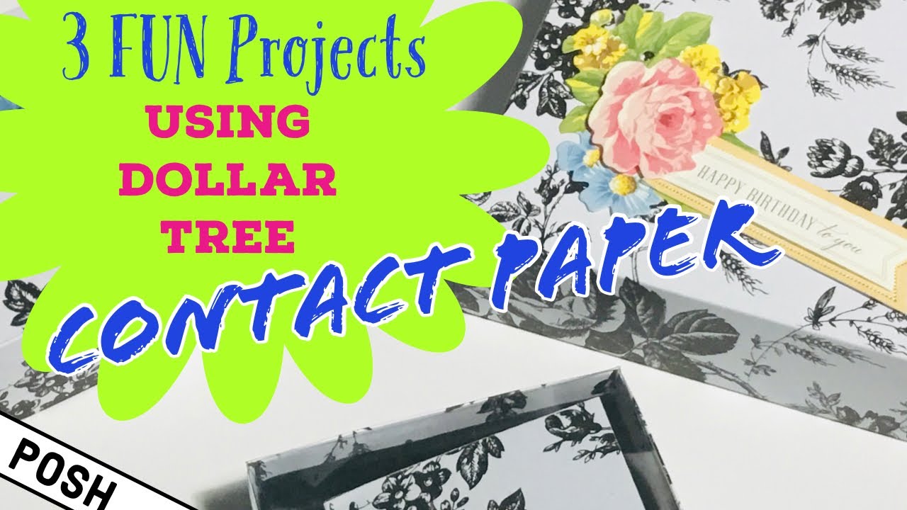USE CONTACT PAPER TO MAKE SOMETHING AWESOME/ 3 Projects From 1 Roll Of Dollar Tree Contact Paper
