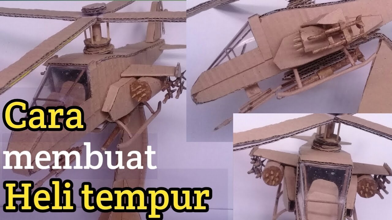 Cara membuat HELIKOPTER | Kerajinan dari kardus