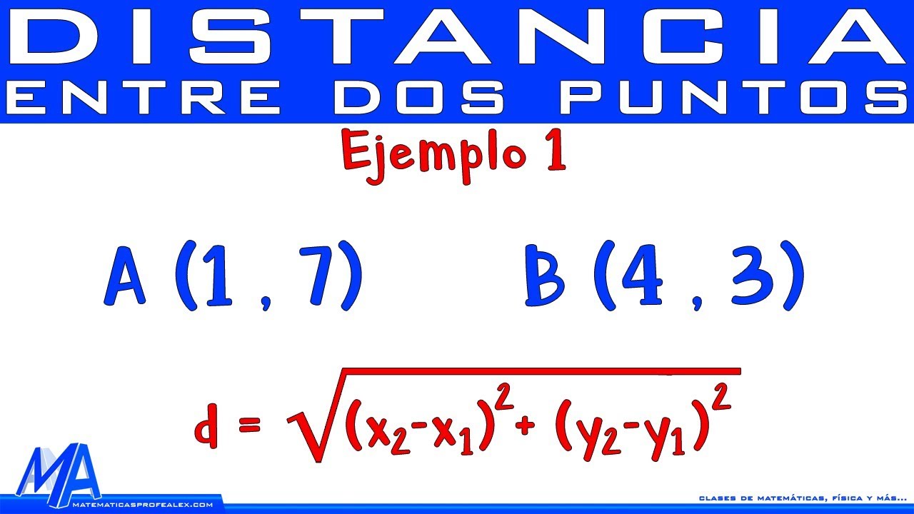 Distancia entre dos puntos | Ejemplo 1