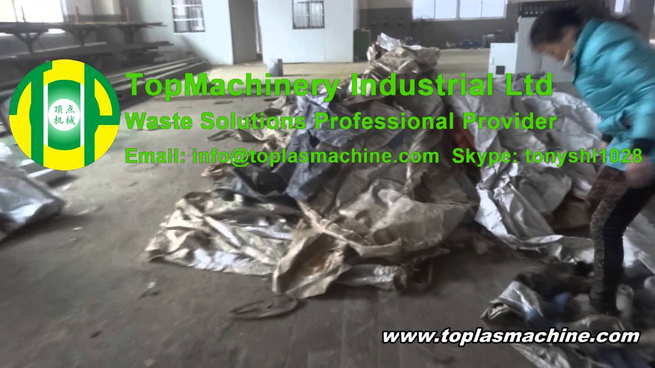 Special designed crusher / granulator for PP jumbo woven bags