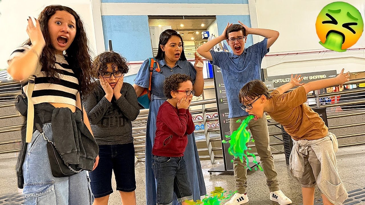 O GABRIEL PASSOU MAL VOMITOU NO AEROPORTO!