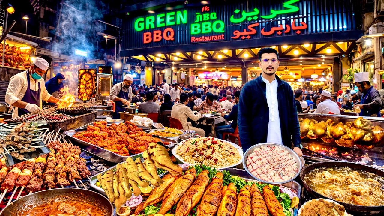Green BBQ Restaurant Prince Road Quetta 🥘😍 | Afghani Tikka BBQ, Fish Fry, Karahi & Pulao Cooking 🌶️🔥