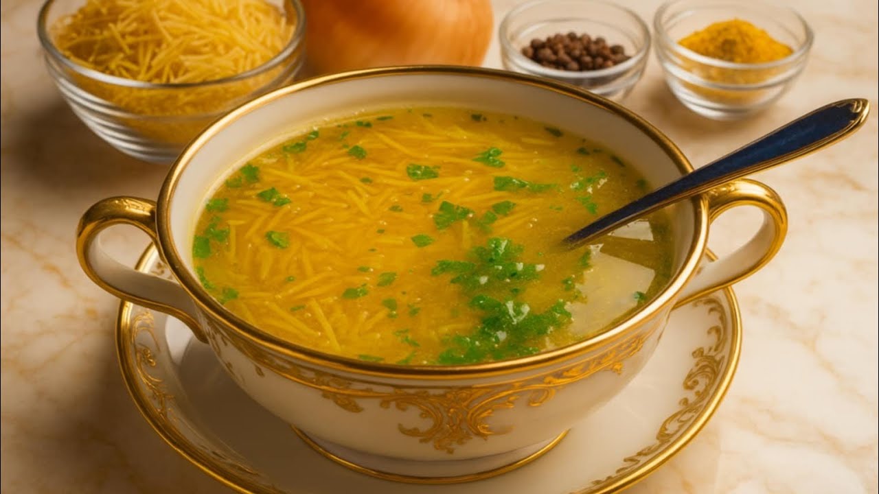 طريقـة عمل شوربة الشعيرية