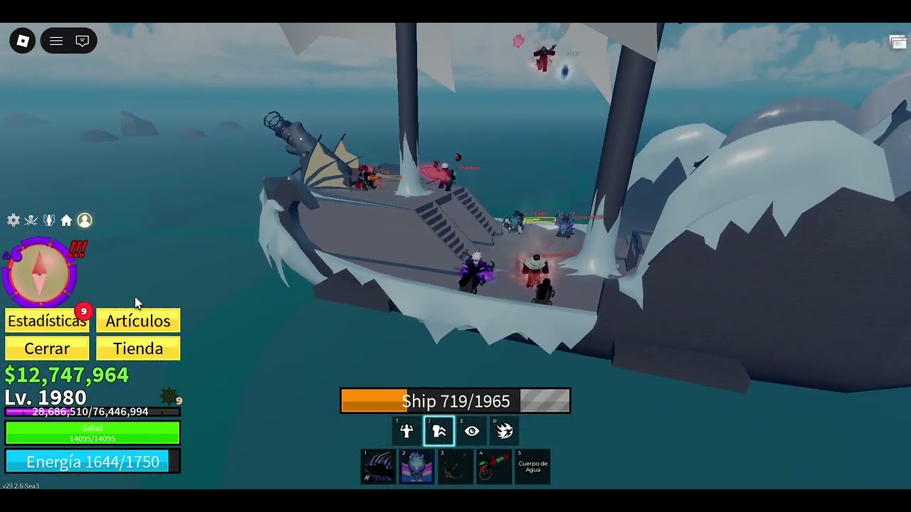 Blox Fruits: por seas, terror shark y leviatan
