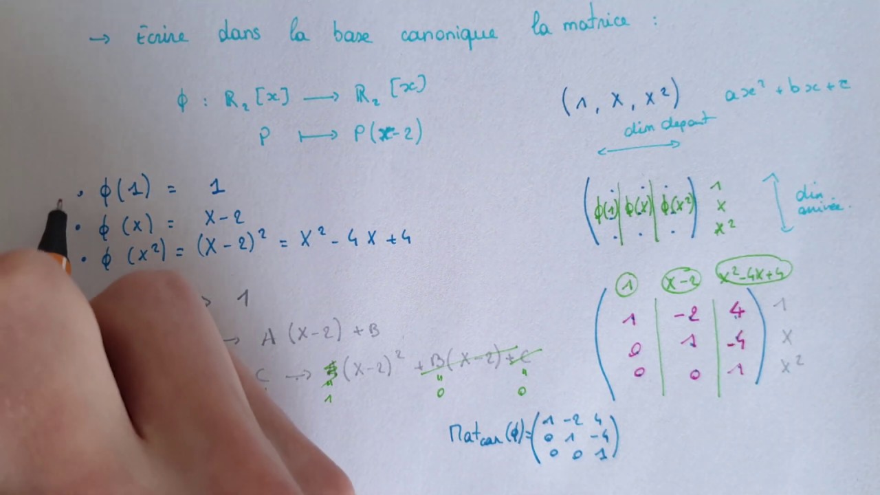 ÉVALUER un POLYNÔME : écrire la MATRICE associée à un POLYNÔME - Méthode & Exemple - Algèbre maths