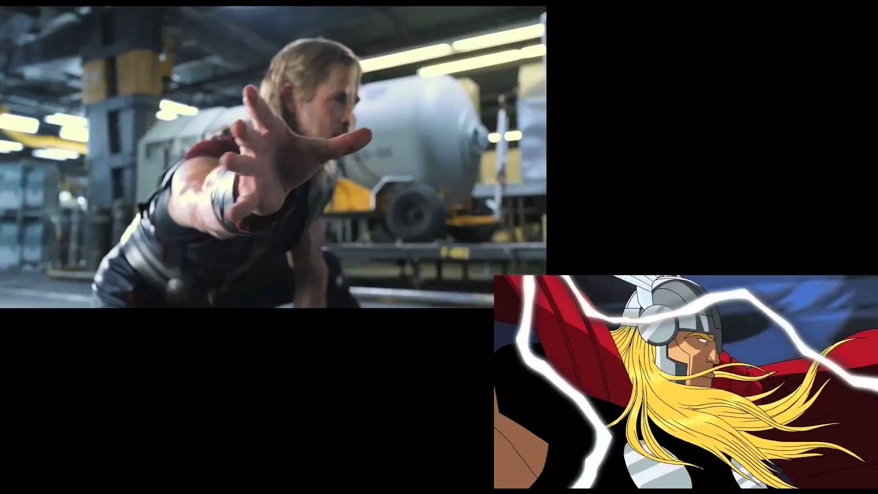 Avengers Earth's Mightiest Heroes/ trailer mash-up Comparison