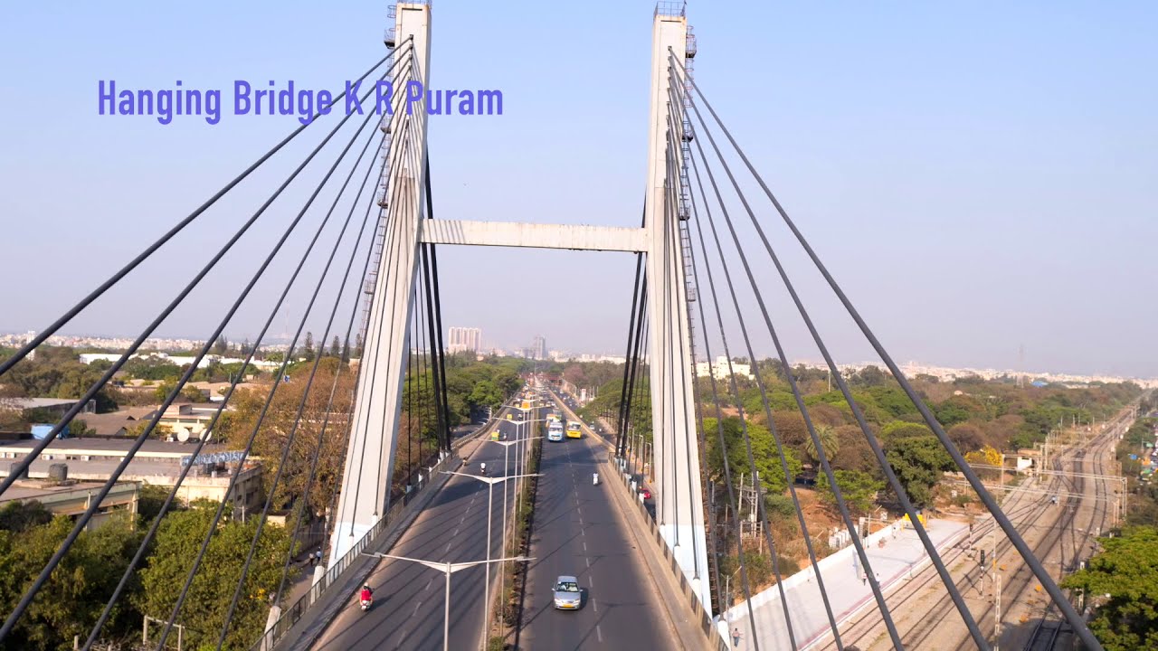 Hanging Bridge K R Puram Bangalore | Iconic Bridges | KR Puram bridge  #krpuram #cablebridge