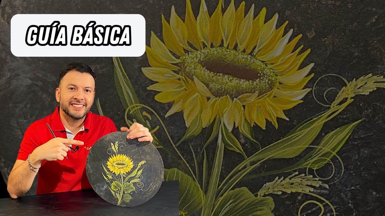 Pinceladas Para Principiantes 2025 - Hermoso  Girasol
