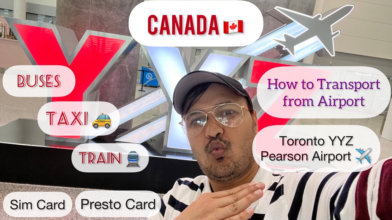 Outside Inside Toronto Airport, Canada 🇨🇦|How to get transportation?Get bus, taxi, train from YYZ