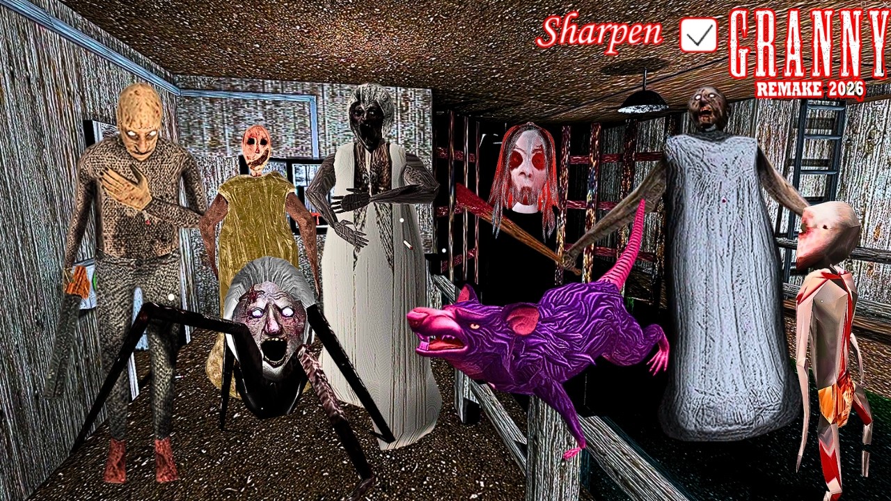 High Sharpen With Evil Rat (PC) Granny Remake 2026 Raft Escape - Full Gameplay