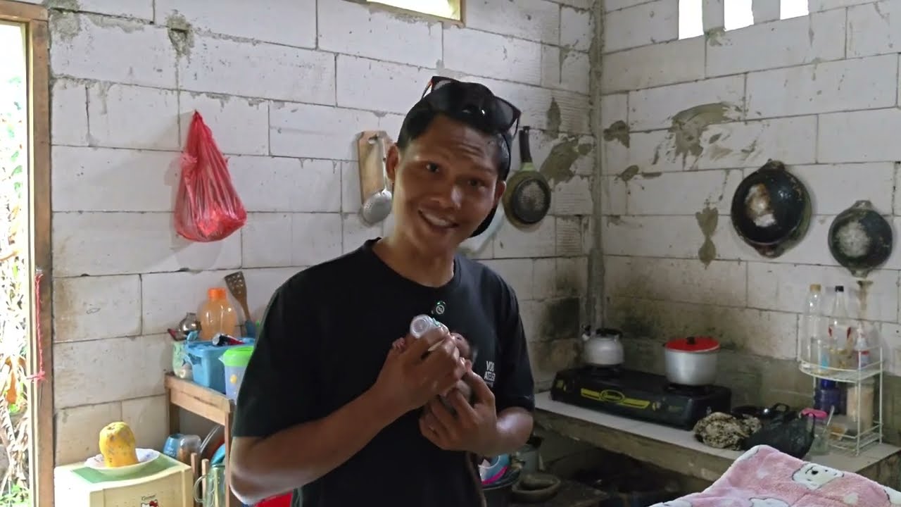 Мы с моими детенышами обезьян пытаемся обустроить для них естественное место обитания.