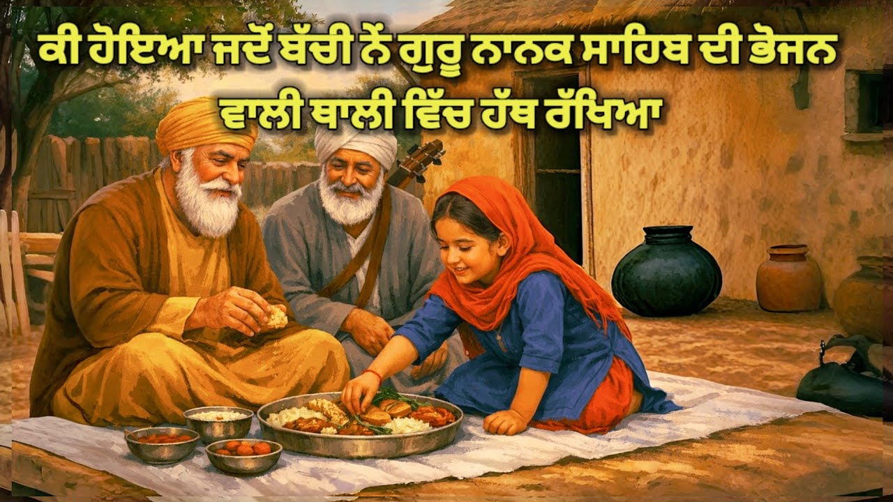 ਕੀ ਹੋਇਆ ਜਦੋਂ ਬੱਚੀ ਨੇਂ ਗੁਰੂ ਨਾਨਕ ਸਾਹਿਬ ਜੀ ਦੀ ਥਾਲੀ ਵਿੱਚ ਹੱਥ ਮਾਰਿਆ guru nanak dev ji #gurunanakdevji 