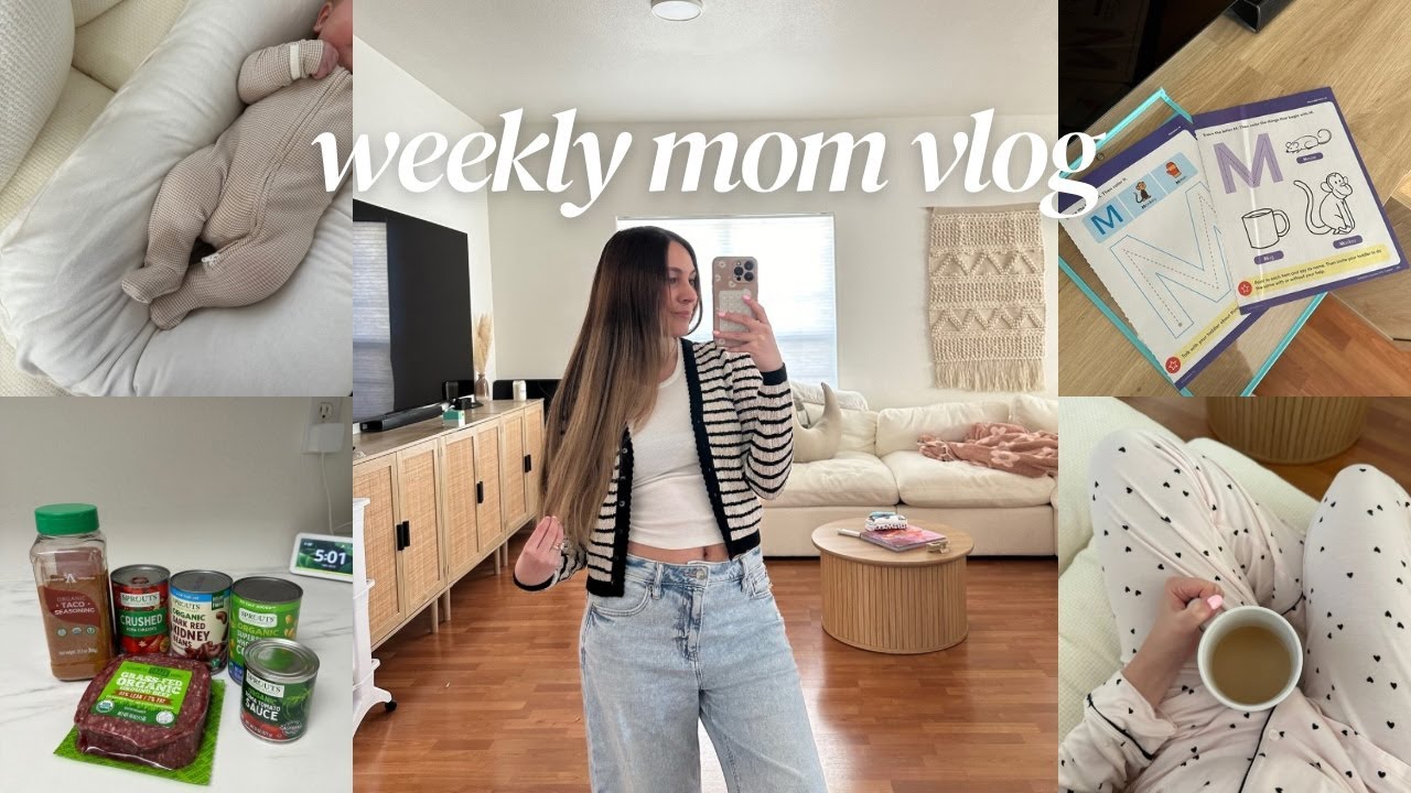 MOM OF 2 WEEKLY VLOG: meal planning, preschool lesson, life updates