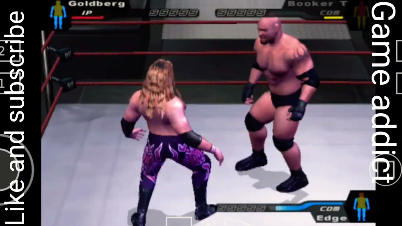 GOLDBERG  VS. EDGE  & BOOKER T  TWO ON ONE. HANDICAP  MATCH  SMACKDOWN  PAIN  DIFFICULTY GAMEPLAY 