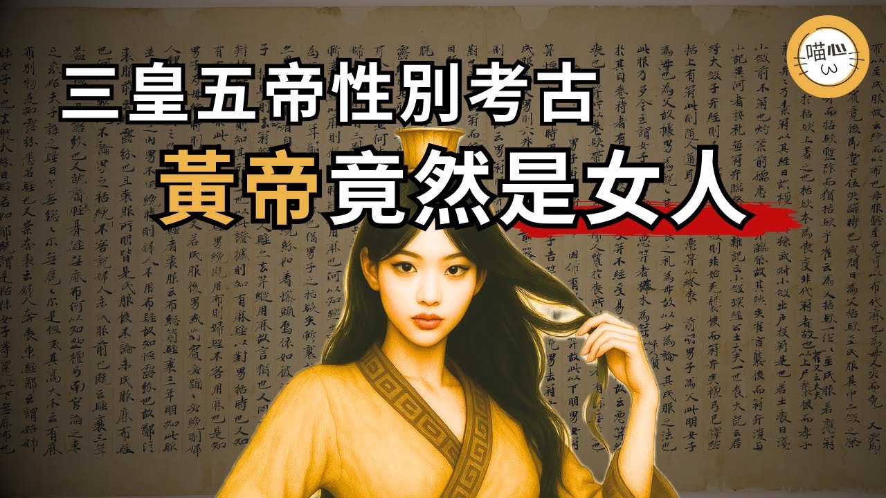 三皇五帝性別之謎，黃帝很可能是女人，學者從古籍中找到證據，DNA研究也下場爭論，揭秘聞一多和鄭慧生的“三皇五帝為女性說”，黃帝究竟是男是女？ | 喵心揭秘| #黃帝 #三皇五帝 #上古傳說 #性別