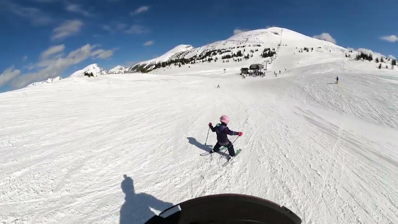 Sunshine Village - Strawberry Express to Great Divide Express via Rock Isle Road Green Ski run