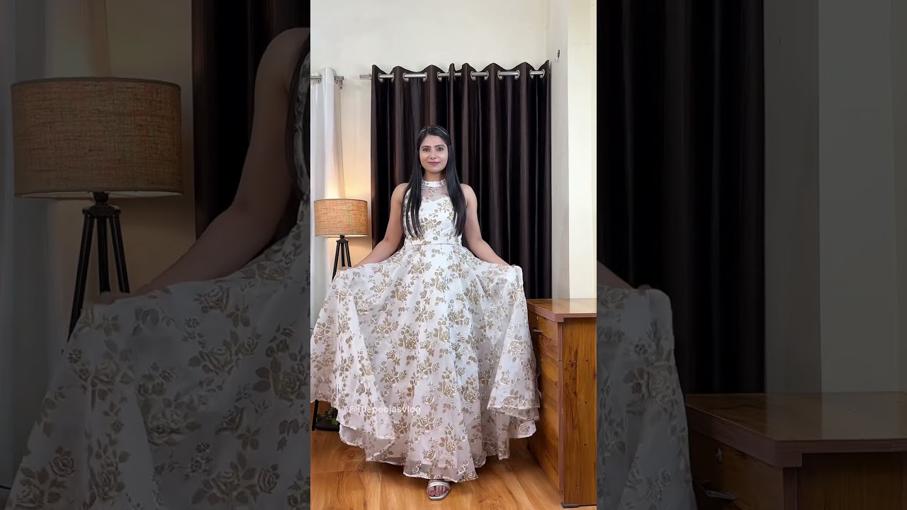😱Gown With Cancan Skirt || Prettiest Gown  #gown #weddingdress #partyweardress #onlineshopping