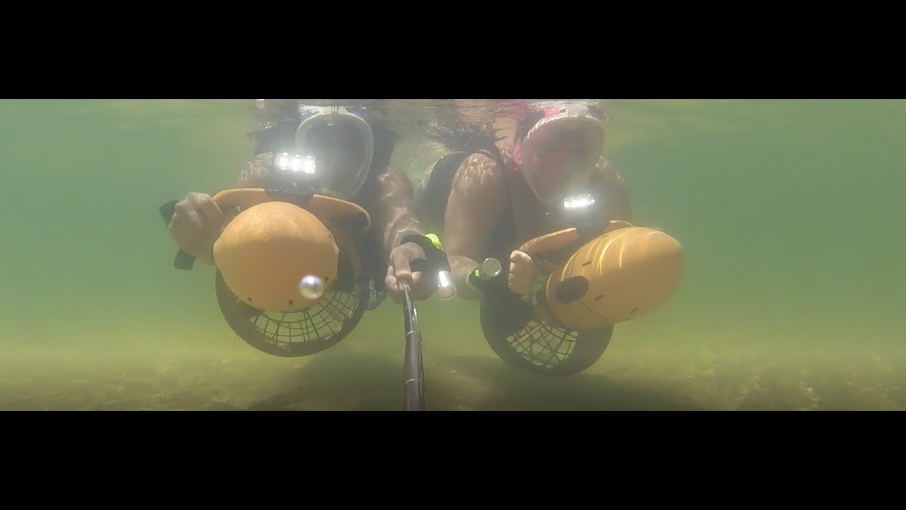 Sea Scooter Underwater Adventure: Us exploring a lake