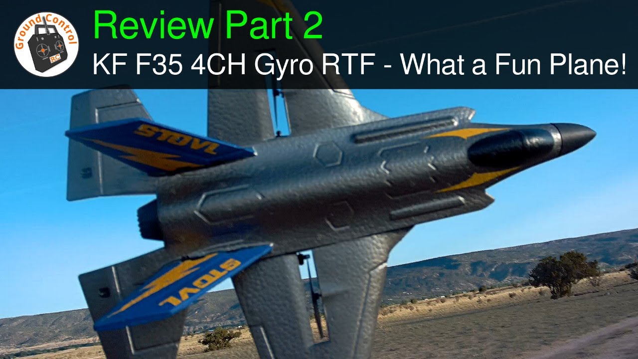 KFPlane F-35 Fighter 4CH 6-Axis Gyro RTF Beginner Jet - Review Part 2 - What a Fun Little Parkjet!