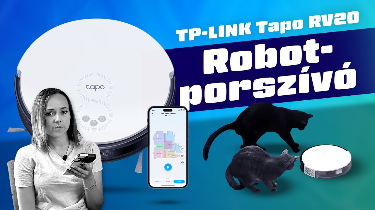 TP-Link Tapo RV20 Robotporszívó | Kifinomult barát, aki még a rendre is figyel