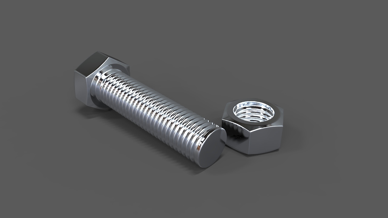 Timelapse 3DSMAX Modeling - Nut and Bolt speedart