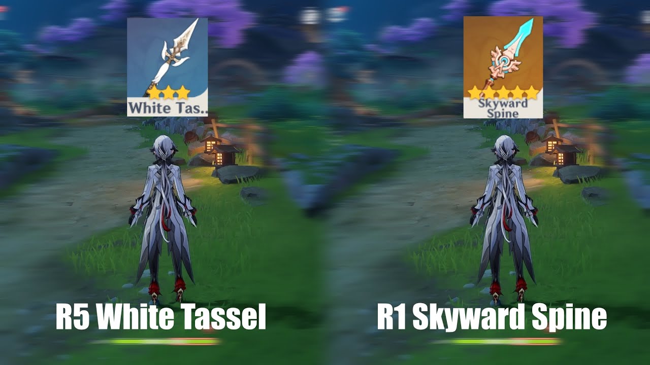 How Much Different Is There Between R5 White Tassel Vs R1 Skyward Spine For Arlecchino?