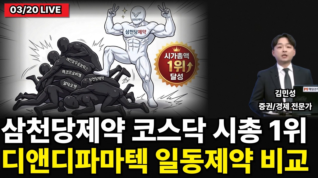 [주식 LIVE🔥] 삼천당제약 백만당제약 갈까?🔥경구용 비만치료제 신호탄🔥일동제약 디앤디파마텍 비교 -  김민성 전문가
