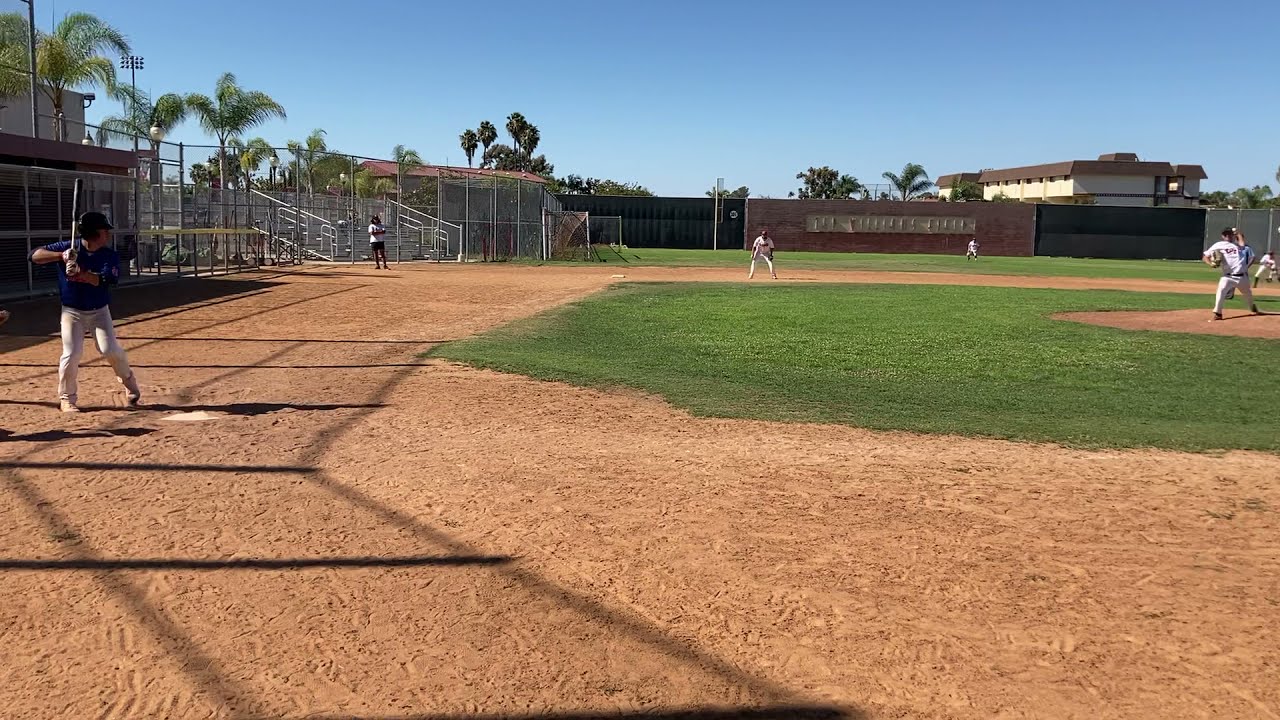 SDABL San Diego Adult Baseball League:  Boneheads Justin K triples. 2021