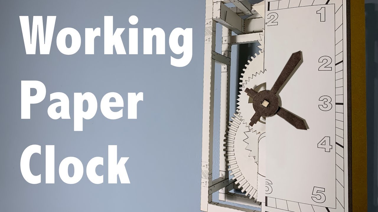 Making a Fully Mechanical Clock Out of PAPER