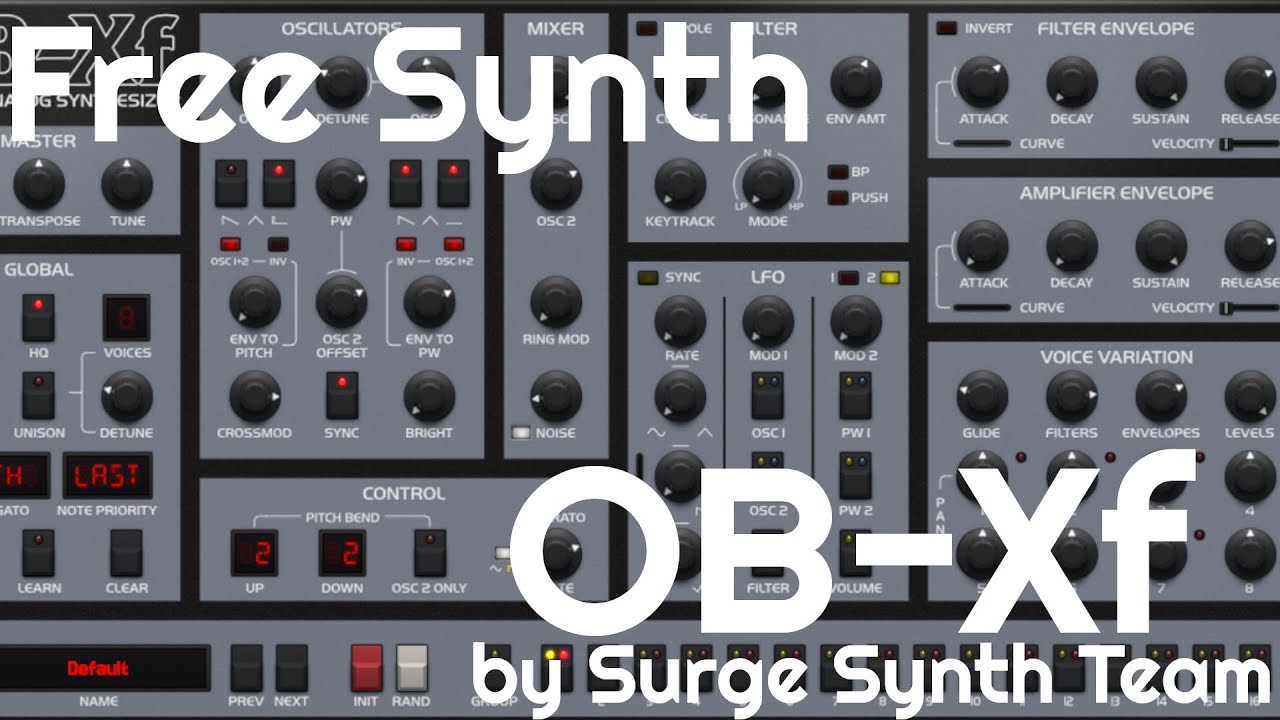 Free Synth - OB-Xf by Surge Synth Team (No Talking)