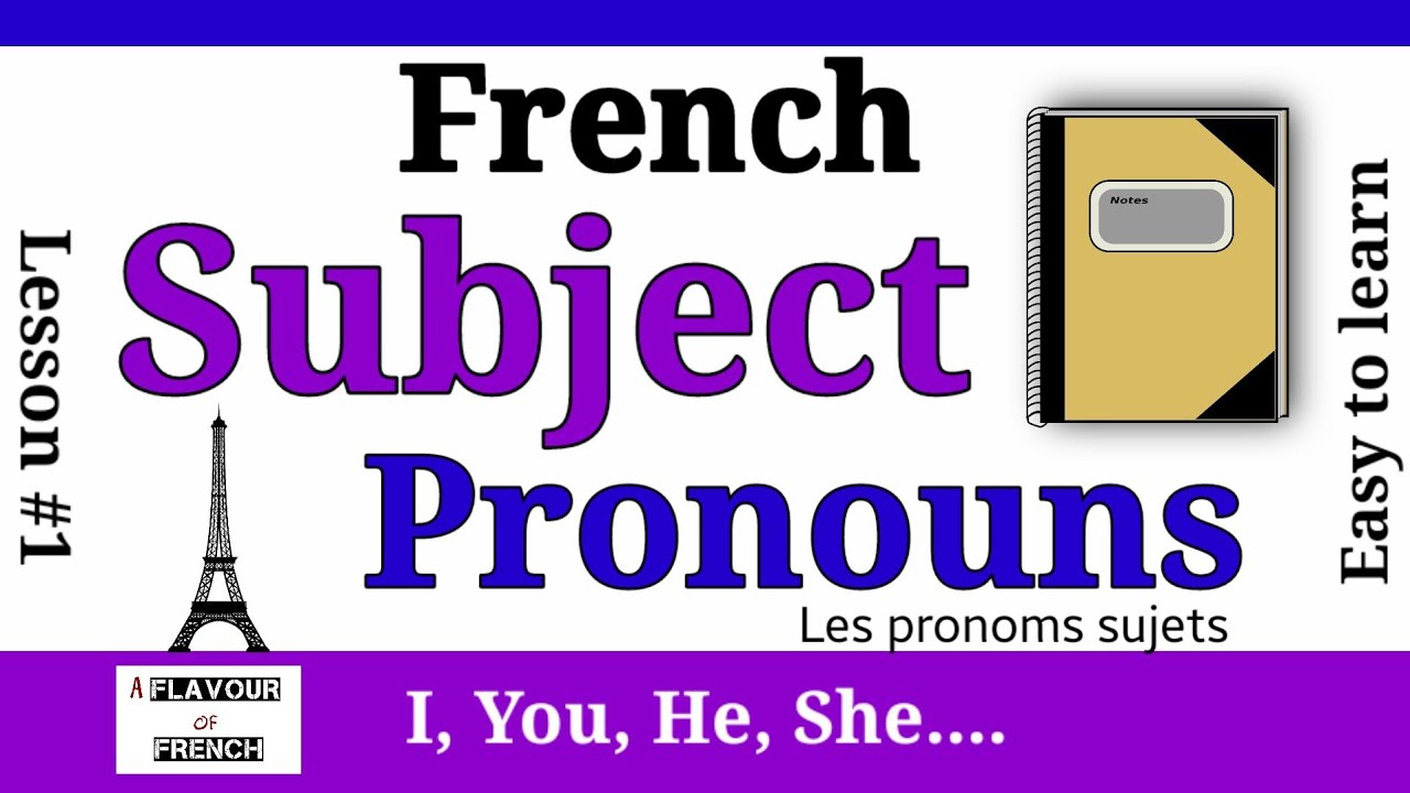 Learn French Subject pronouns (Les pronoms sujets) with pronunciation # DELF #Lesson 1