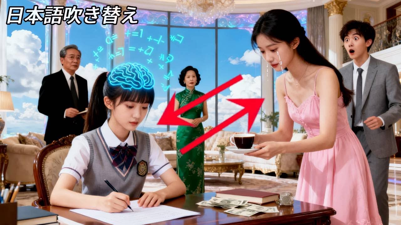 「日本語の吹き替え」18 年も人生をすり替えられた彼女、豪門に帰還！知恵で養女の陰謀を暴き、満点テストで家族全員のお気に入りに！ #人気短編ドラマ