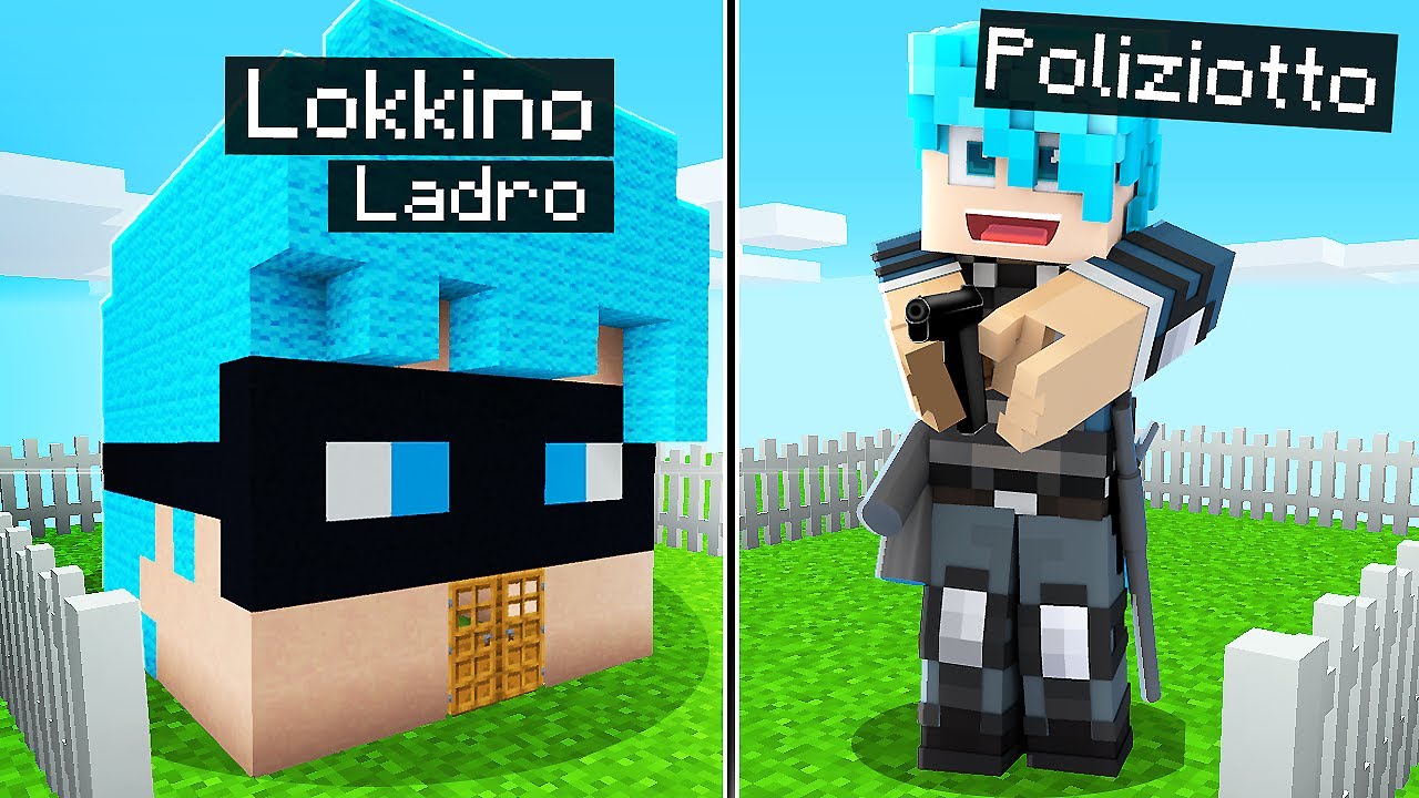 CASA LADRO DI LOKKINO CONTRO CASA POLIZIOTTO DI LOKKI!! MINECRAFT CASA VS CASA